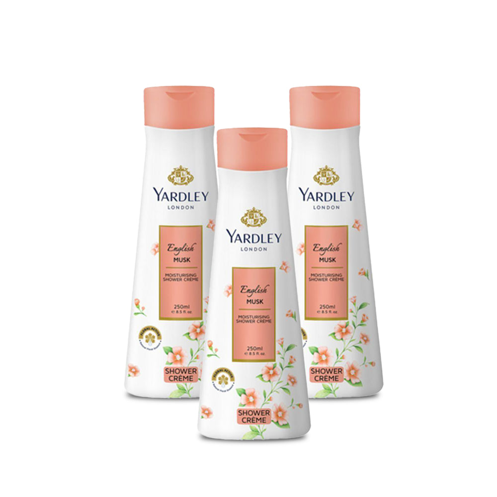 Yardley Shower Cream Musk 250ml - (Pack of 3)