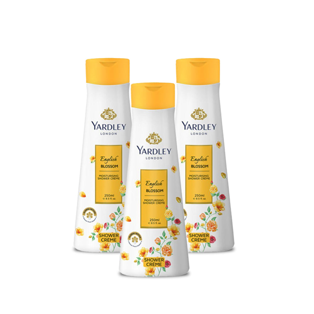 Yardley Shower Cream Blossom 250ml - (Pack of 3)