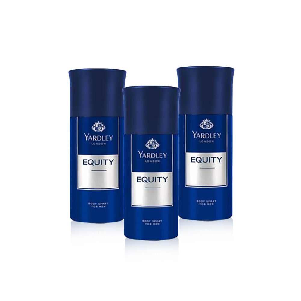 Yardley Equity Body Spray For Men 150ml - (Pack of 3)