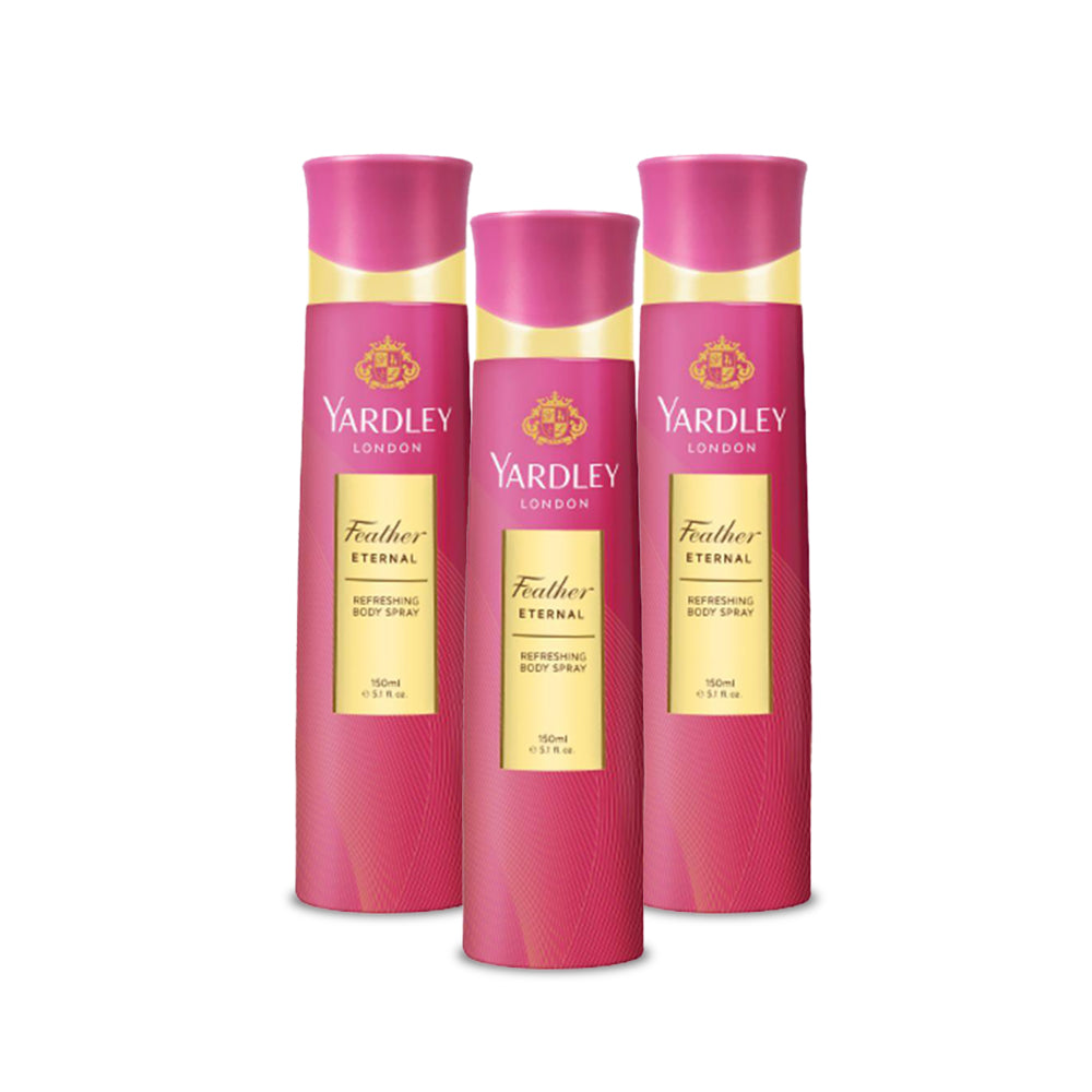 Yardley Eternal Body Spray For Women 150ml - (Pack of 3)