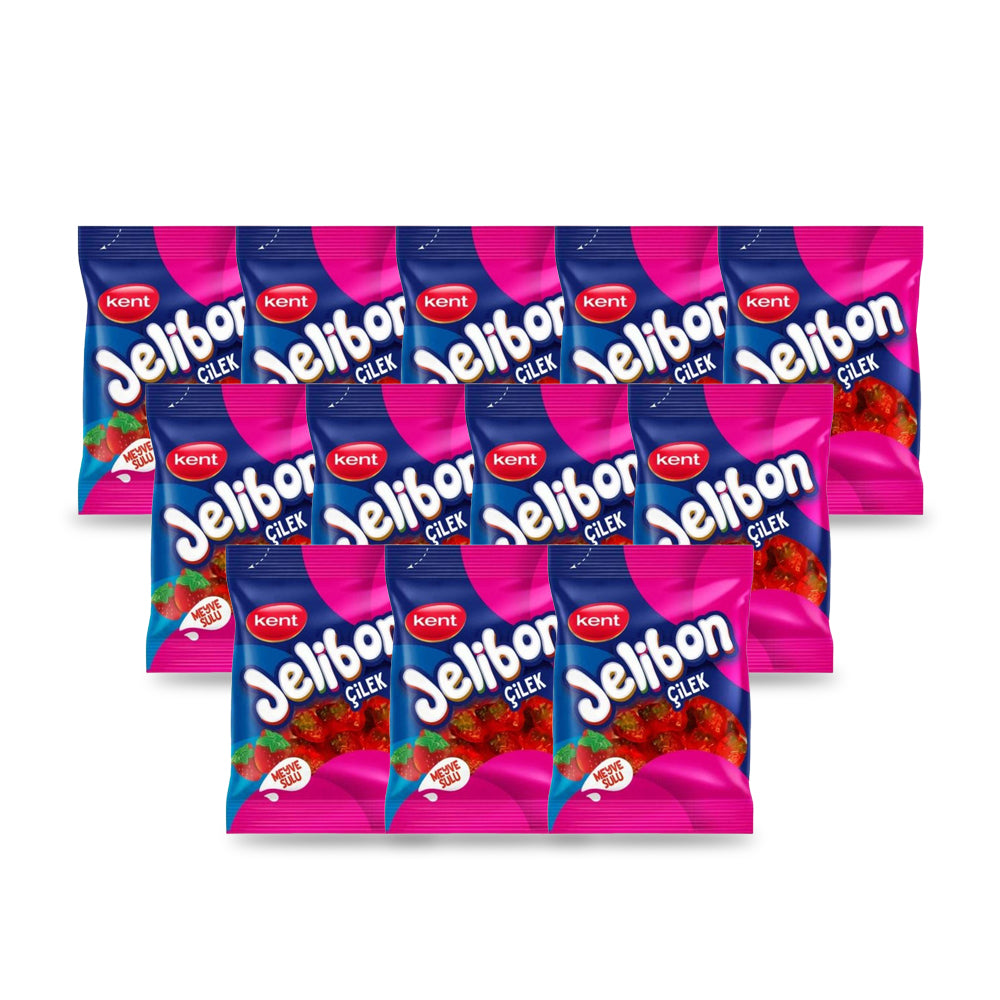 Kent Jelibon Strawberry Flavour Candy 80g (Pack of 24)