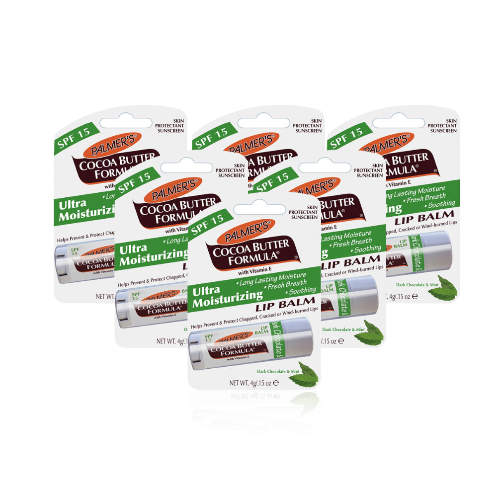 Palmers Chocolate/Mint Lip Balm 4.25g (Pack Of 6)