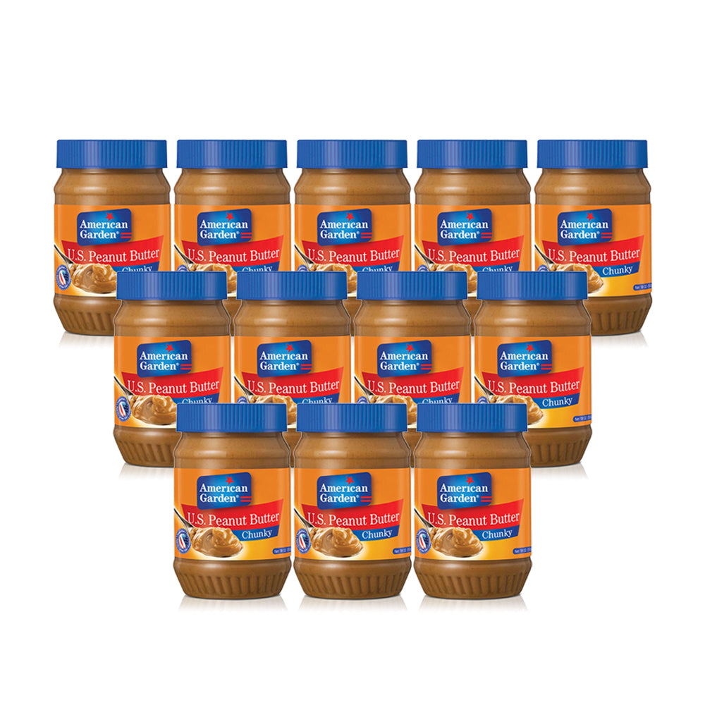 American Garden U.S. Peanut Butter Chunky, 795G (Pack Of 12)