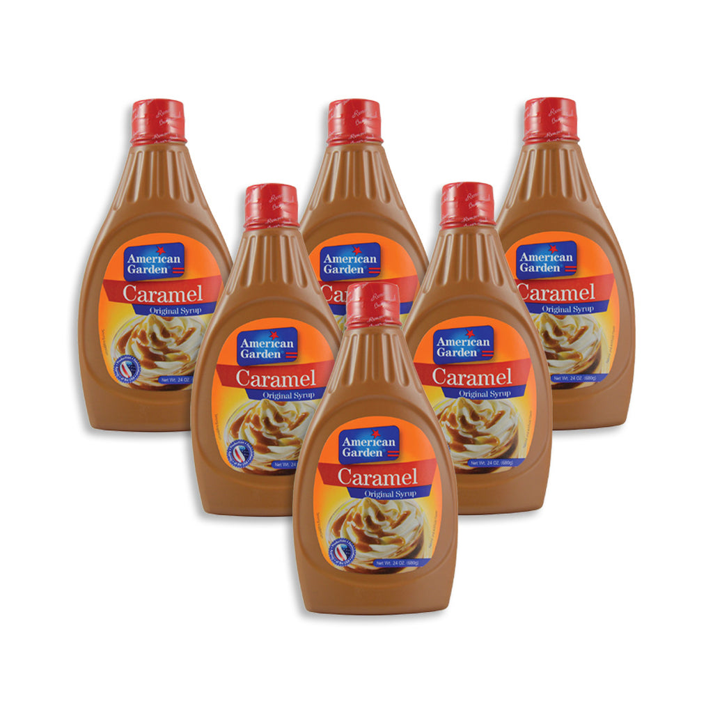 American Garden Caramel Syrup 680 ml - (Pack of 6)