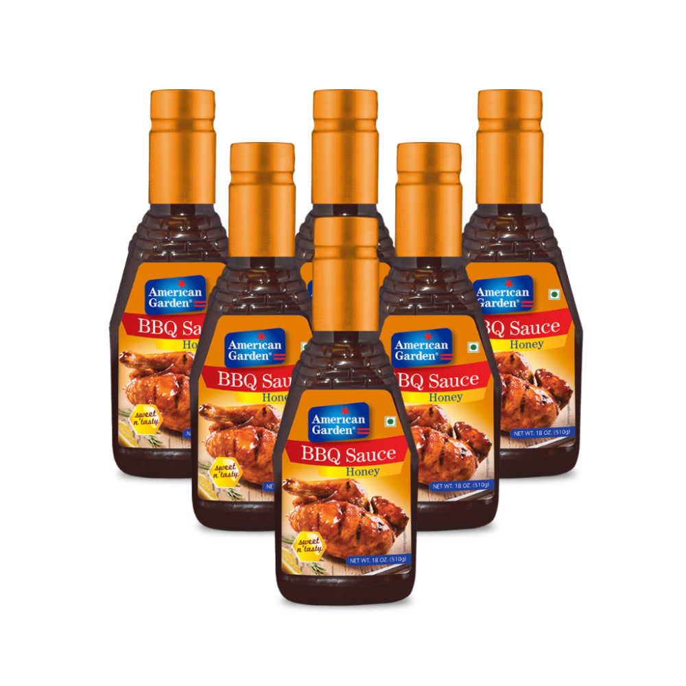 American Garden Honey BBQ Sauce 510ml (Pack of 6)