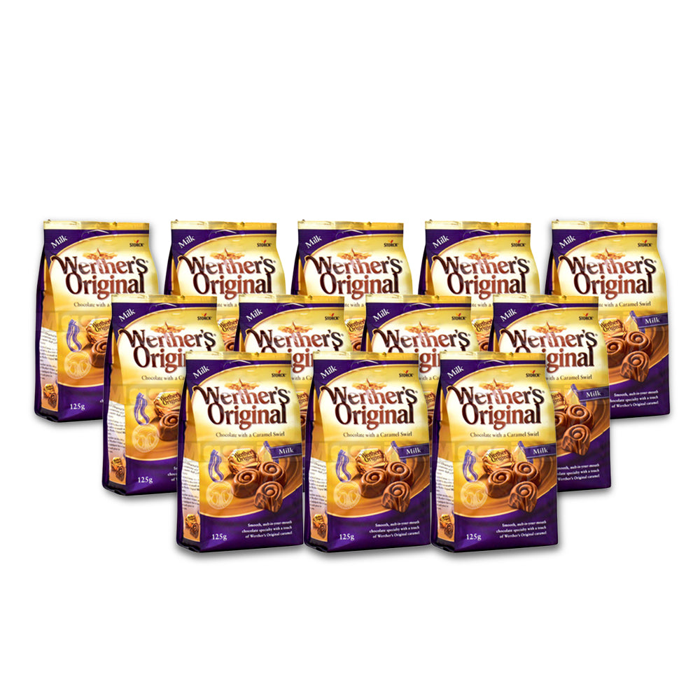 Storck Werthers Original Chocolate Milk Pouch  125g - (Pack of 14)