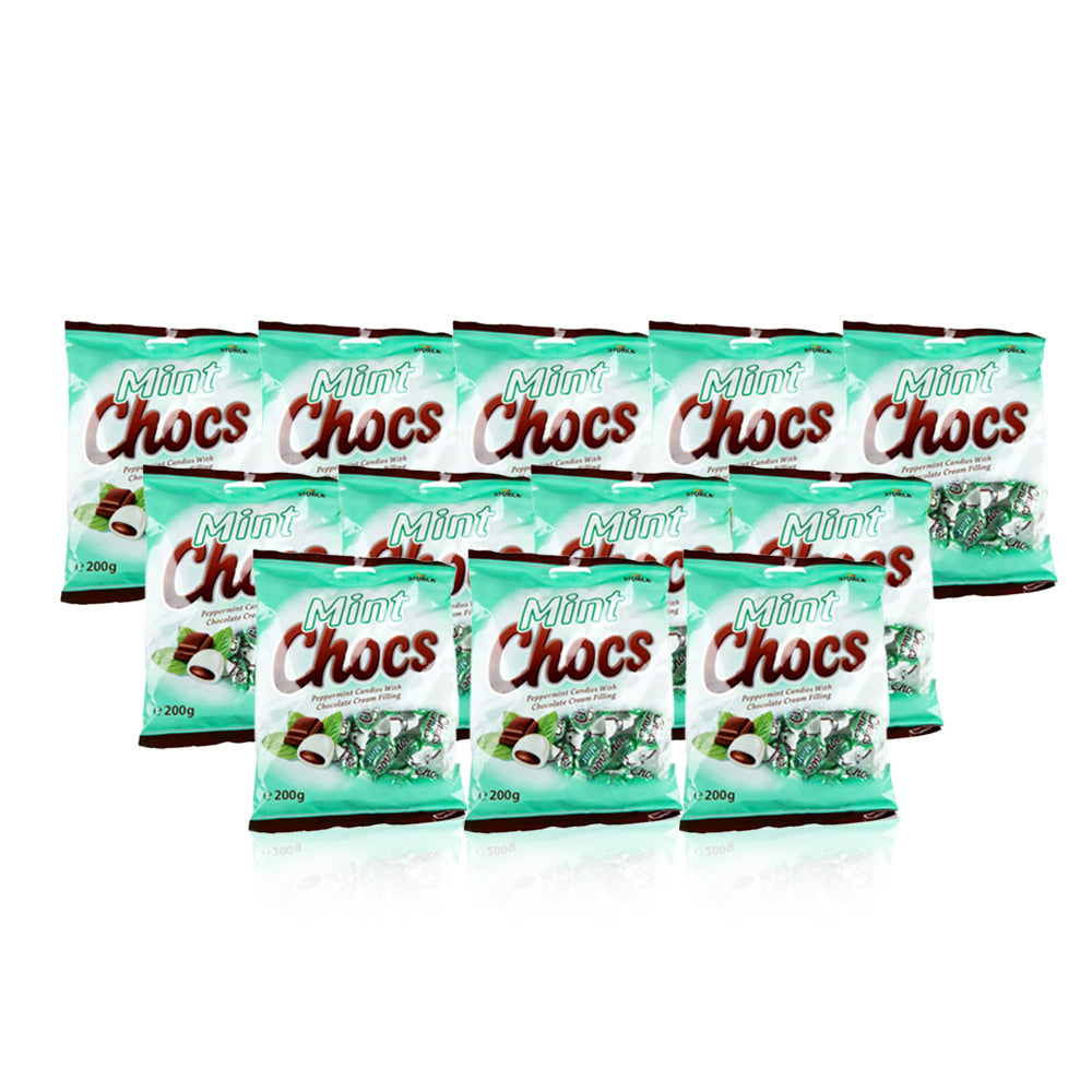 Storck Mint and Chocolate  Candy Pouch  200g - (Pack of 15)