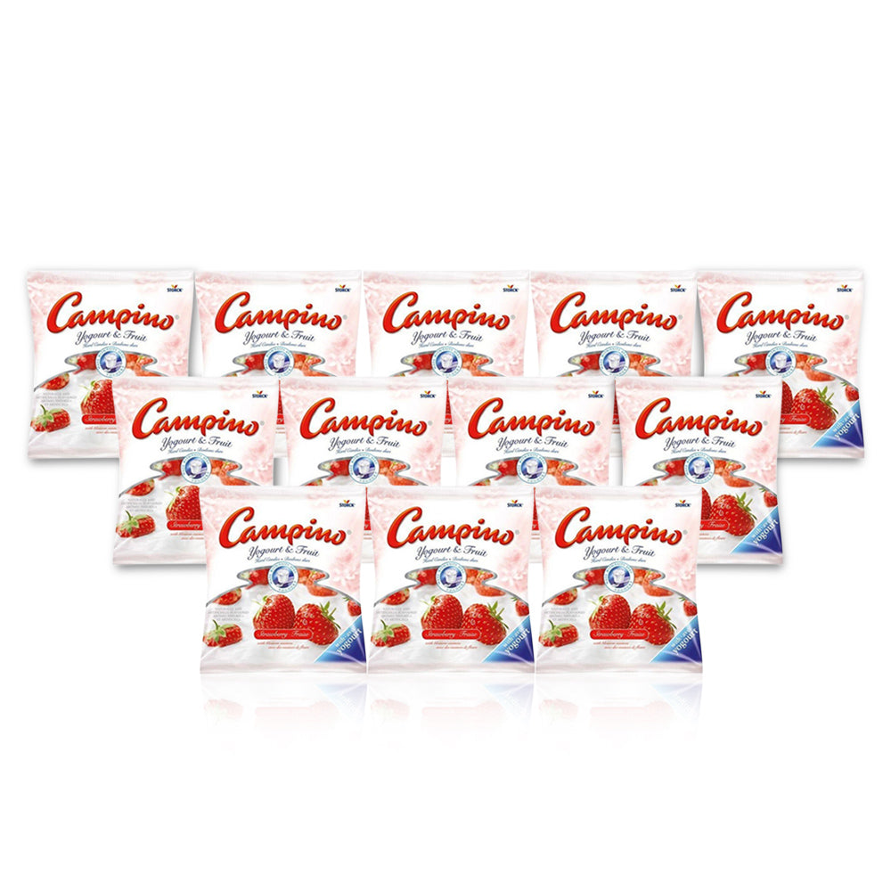 Storck Campino Strawberry- Strawberry and Yogurt Flavoured Candies   75g - (Pack of 18)