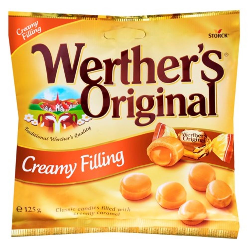 Storck Werthers Original Candy Creamy Filling Pouch  125g - (Pack of 12) - Billjumla.com