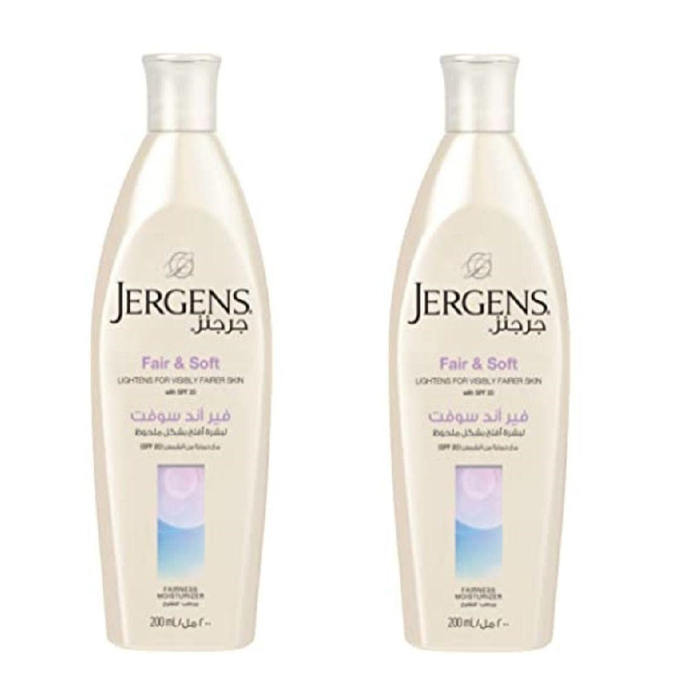 Jergens Fair & Soft Lotion 200ml (حزمة 2)
