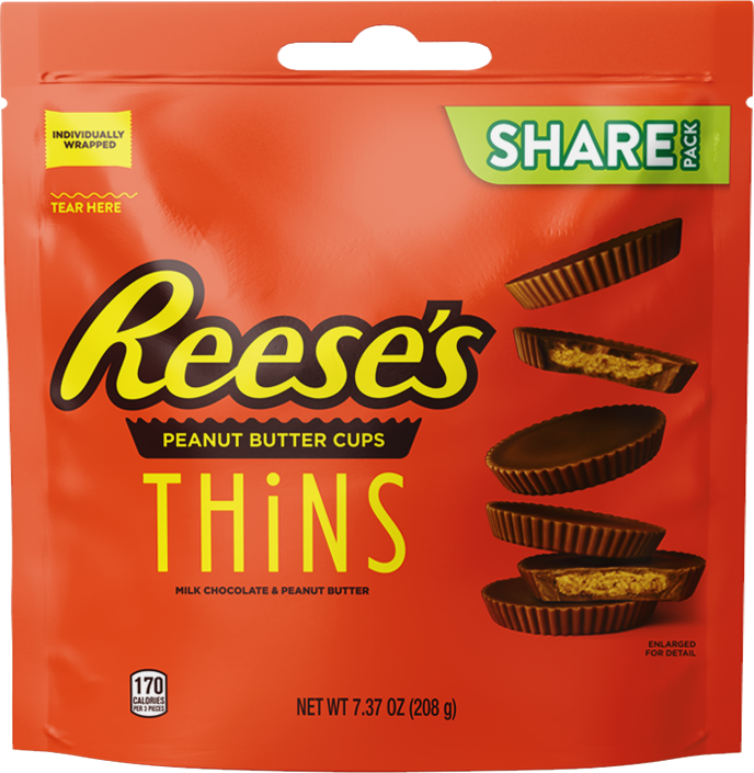 Reese's Peanut Butter Cups Thins 208g (Pack of 2)