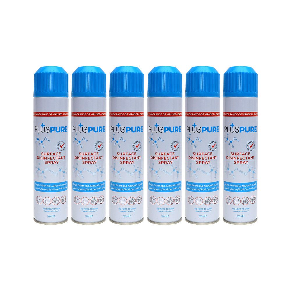 Plus Pure Surface Disinfectant Sanitizer Spray 300ml (Pack Of 6)