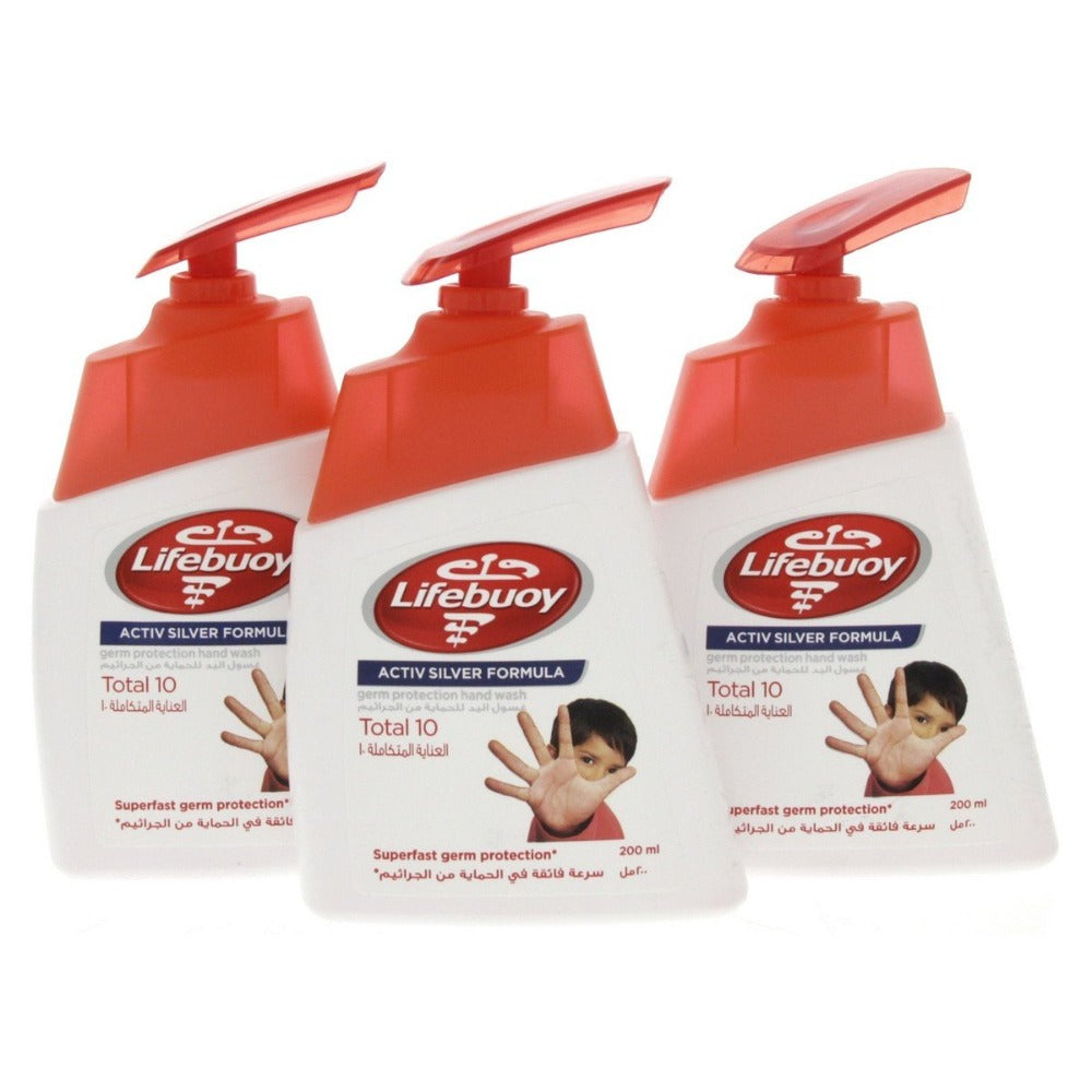 Lifebuoy Anti Bacterial Total Protect Hand Wash 200ml - (Pack of 3)