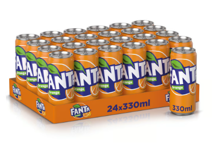 Fanta Organe Can 330 ml (Pack of 30 Pieces)
