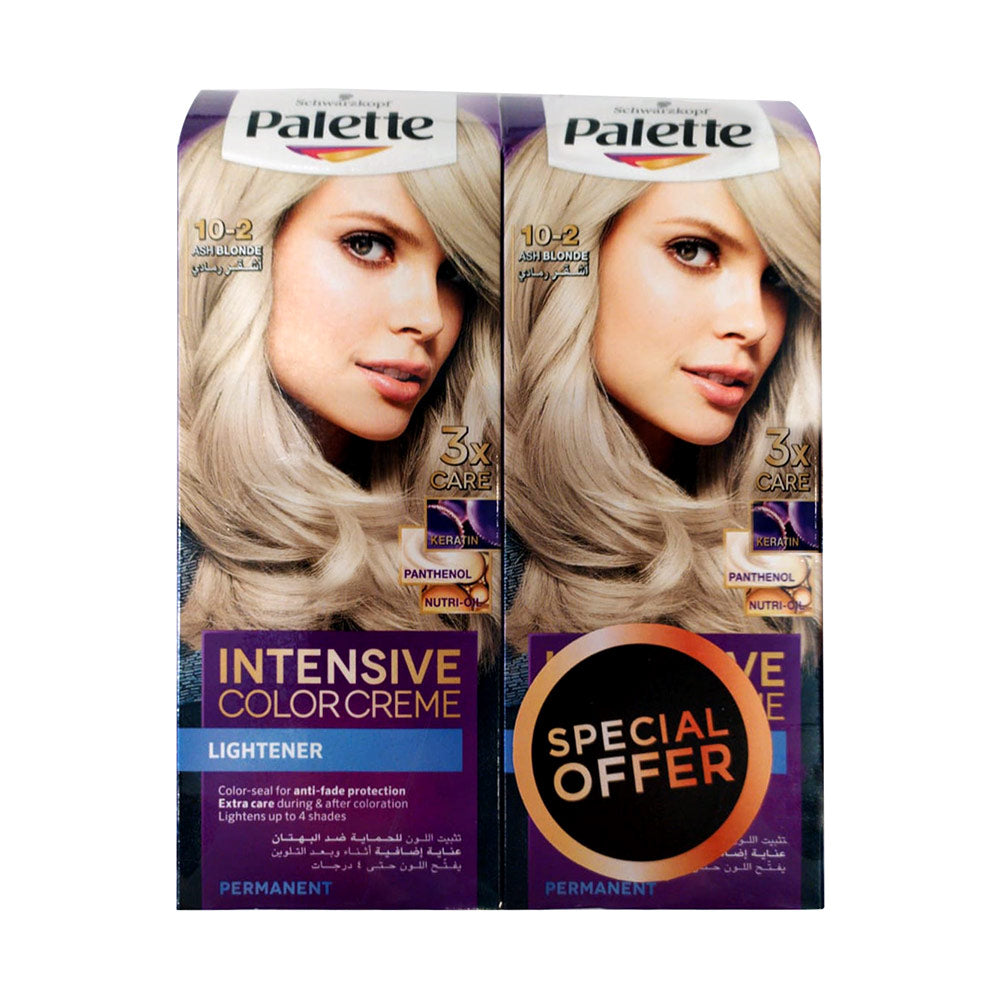 Palette Intensive Color Creme 10-2 Ash Ultra Blonde Twin Pack - Billjumla.com