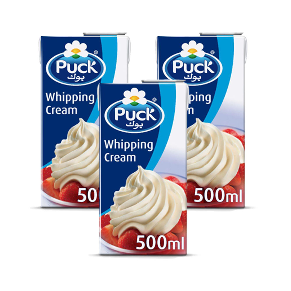 Puck Whipping Cream 500ml (Pack of 3)
